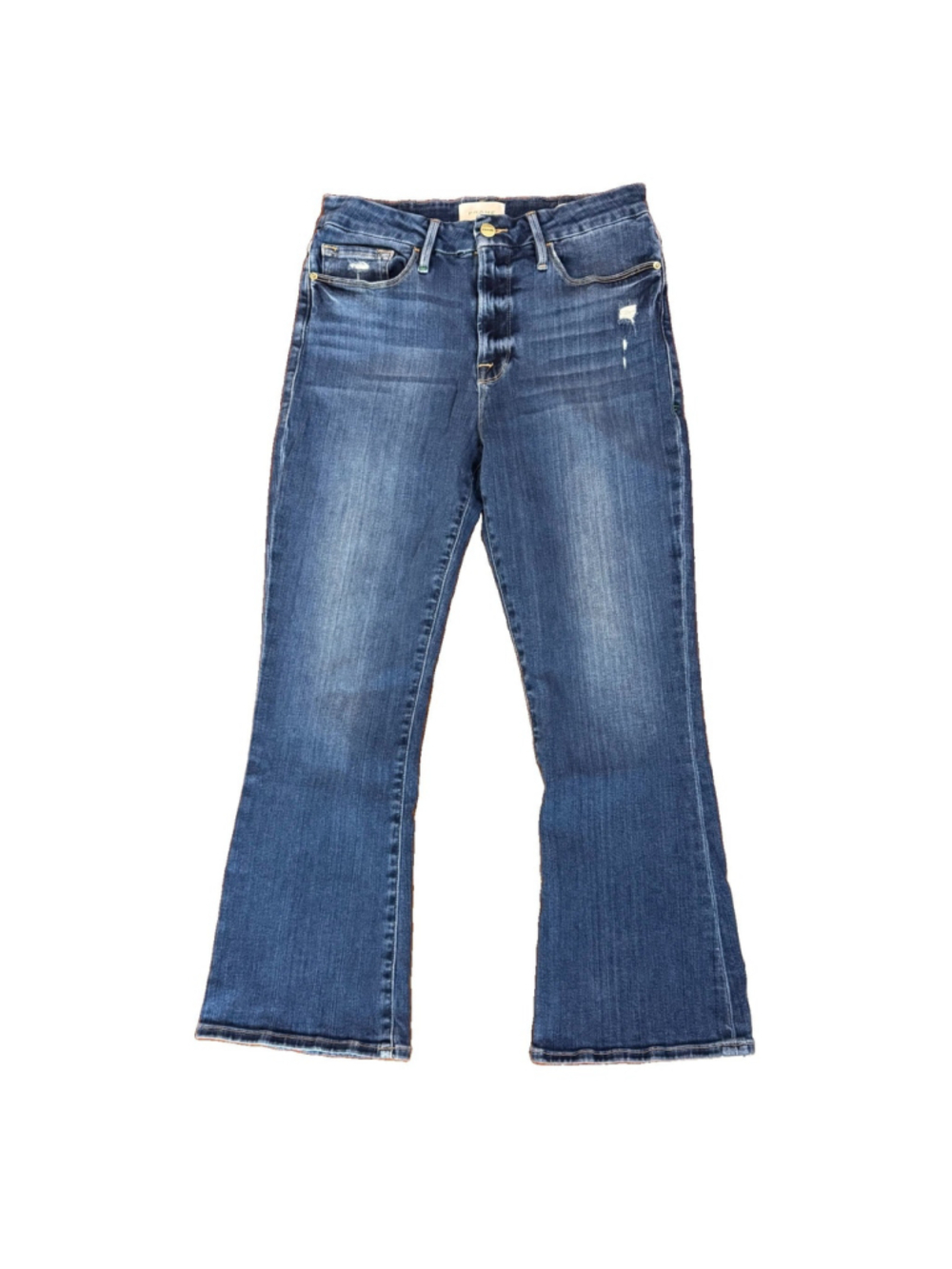 FRAME Le Crop Mini Boot Jeans Size:30 Stretchy Cropped Flare Pants Women - Picture 1 of 12